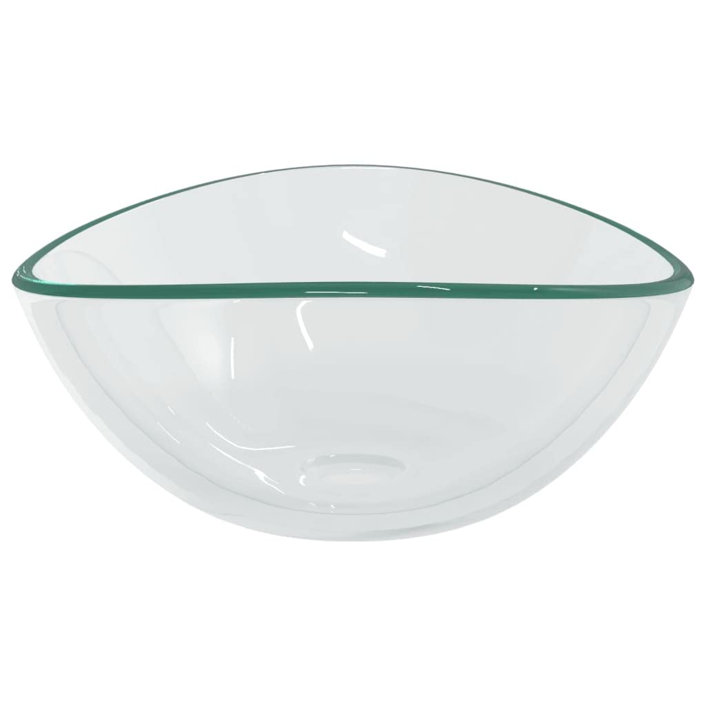 vidaXL Umywalka z bezbarwnego szkła hartowanego, 54,5x35x15,5 cm