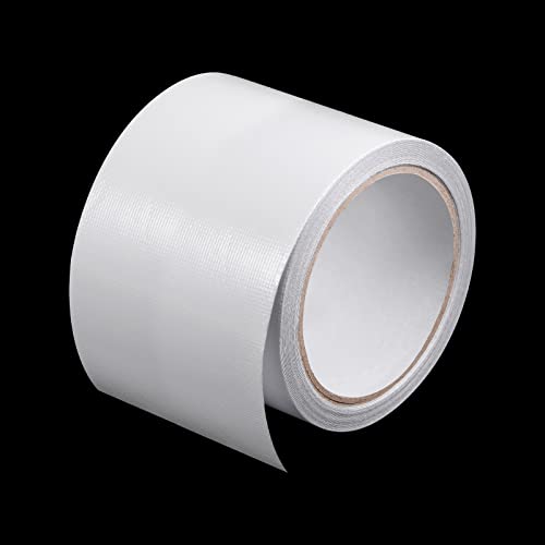 Image of HARFINGTON Tarpaulin Repair Tape, 3.15 inch x24.6ft Waterproof Rip Stop Patch and Tent Repair Tape for Tear Resistant Tent Greenhouse, White