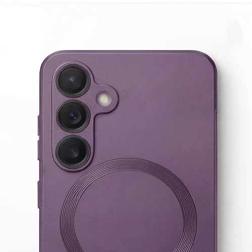 Image of amazon basics Premium Mag-Safe Case for Samsung Galaxy A17 5G | Shockproof & Anti-Scratch Cover | Soft Silicone with Wireless Charging | Camera Lens Guard - Purple