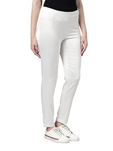 Image of GO COLORS Women Mid Rise Polyester Shiny Pant