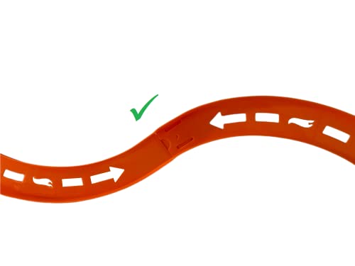 Image of Hot Wheels Curve Tracks 4-Pack 8 Pieces Plus 4 Connectors 10 Inches Long