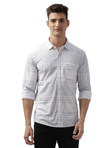 Image of BULLMER Trendy Regular Fit Striped Causal Full Sleeve Shirt for Men.