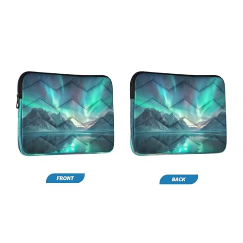 Funda para laptop 13-14 pulgadas con diseño Aurora Boreal miniatura 2