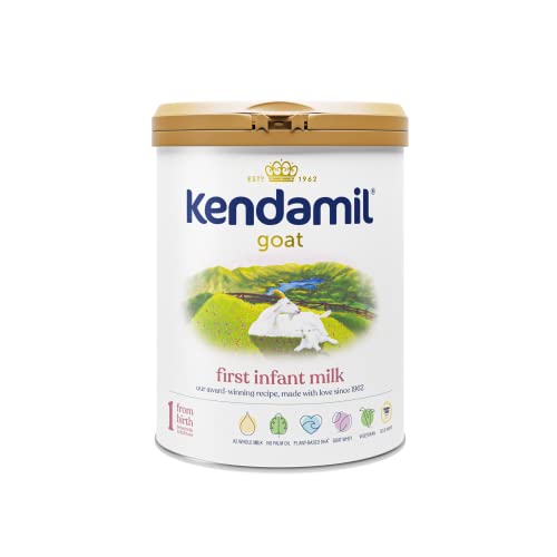 (1x800g) Kendamil Goat First Infant Milk, Stage 1 – British Made, Goat Whole Milk Formula – with HMOs, with A2, No Palm Oil, No Fish Oil, No SOYA, No GMOs