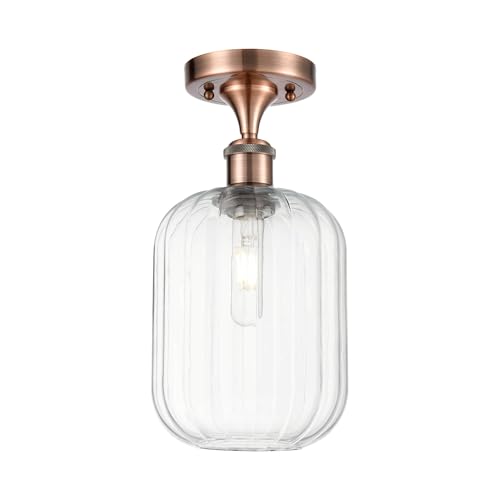 Innovations Lighting 516-1C-AC-G460-7CL Preston - 1 Light Jar Semi-Flush Mount-13 Inch Tall and 6.75 Inch Wide