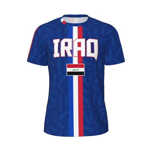 DABOYOZHZH Iraq Flag Cool Iraqans (79) Sports Jersey Mesh T-Shirt 3D Print for Running Cycling Soccer Tennis Fitness Climbing Shirts