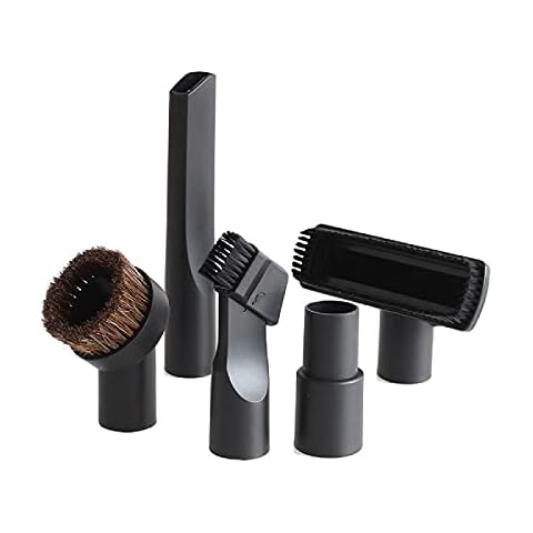 Buysk 32mm Vacuum Attachments Accessories, Vacuum Cleaning Set Brush Nozzle Crevice Tool with 35mm to 32mm Hose Adapter 5pcs Cover