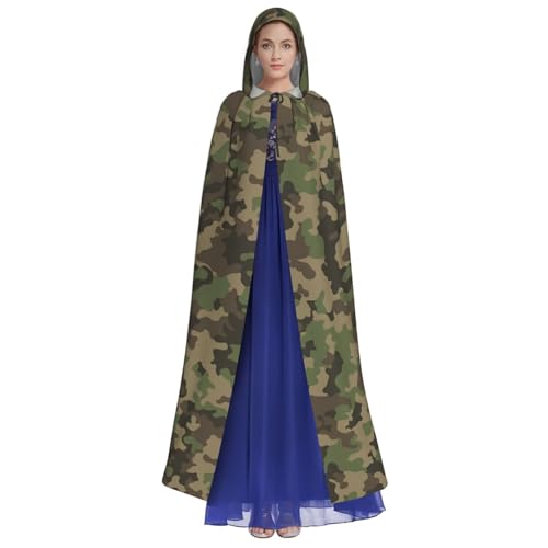Cape à capuche camouflage adulte pour costume carnaval rapide - 2