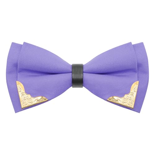 Image of Bow Ties for Men Women Metal Gold Bowtie, Pre Tied Mens Bow Tie Tuxedo Bowties Men for Prom Wedding Party