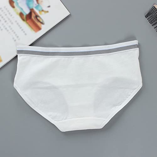Girls Underpants Cotton Elastic Briefs Breathable Elastic Training Panties for Adolescent Girls for 8-14 Age 5pcs (Type 4)4