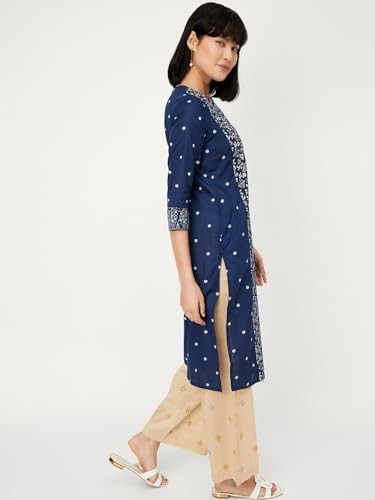 Image of Max Women's Cotton Regular Fit Casual Kurta