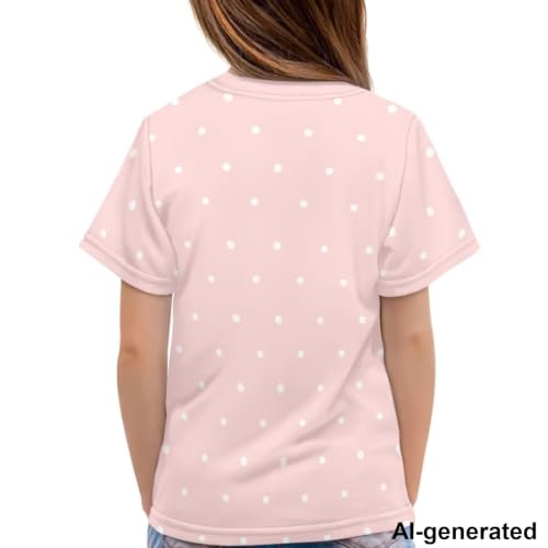 Image of Novelty 3D Graphic T Shirts for Kids Crew Neck Funny Animal Print Short Sleeve Girls Tshirts 3-16 Years