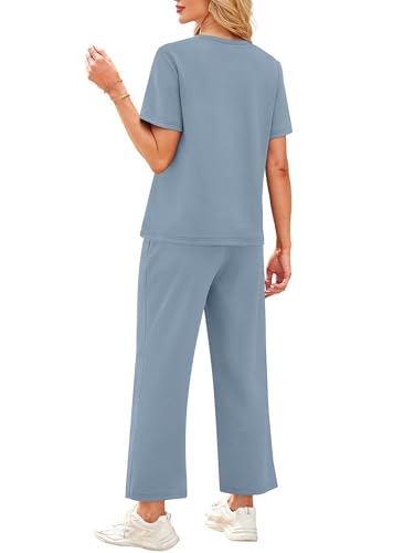 Combinaison deux pièces décontractée femme XL bleue tenue de voyage