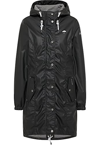 Schmuddelwedda Damen 4063523639306 Regenmantel, Schwarz, XL
