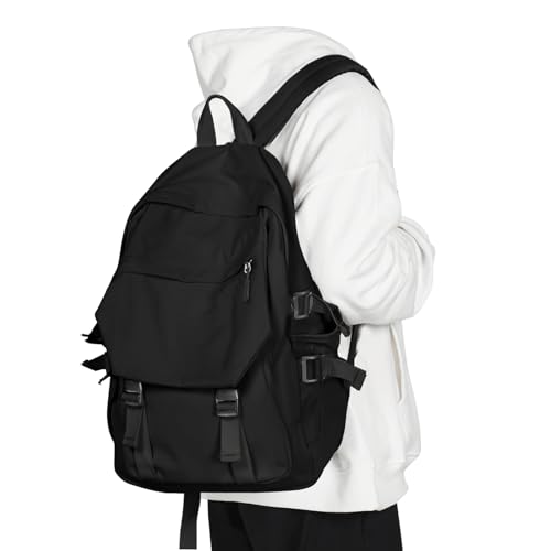 Image of coowoz Casual Daypack Large upgraded version College Laptop Backpack for Men Women Water Resistant Lightweight School Bag Travel Rucksack for Sports High School Middle Bookbag for girls Size L(Black)