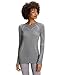 Produktbild FALKE Damen Baselayer-Shirt Wool-Tech Round Neck W L/S SH Wolle Schnelltrocknend 1 Stück, Grau (Grey-Heather 3757), XS