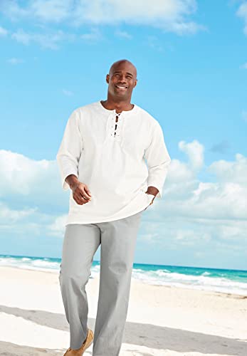 KingSize Men's Big & Tall Gauze Lace-Up Shirt4