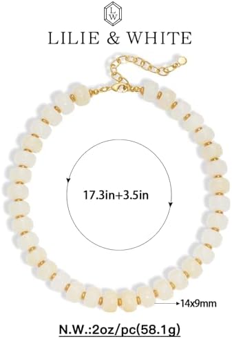 LILIE&WHITE Mothers Day Gifts for Mom Daughter Chunky Beaded Necklace - 5
