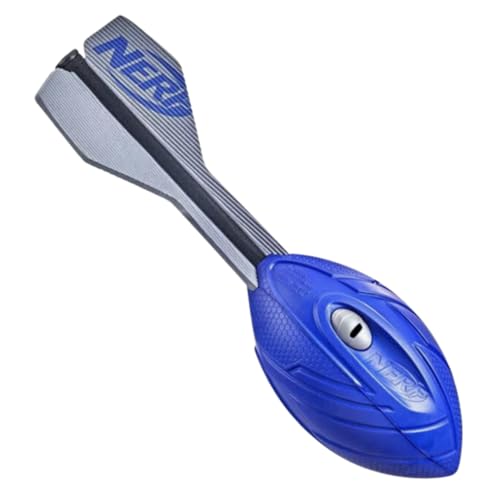 Nerf Vortex Aero Howler Ballon de football en mousse à lancer longue distance, sifflet intégré, poignée douce, bleu