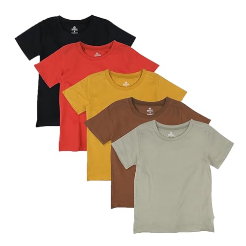 Image of HonestBaby Baby Toddler & Kids' 100% Organic Cotton Short Sleeve T-Shirts (10-Pack)
