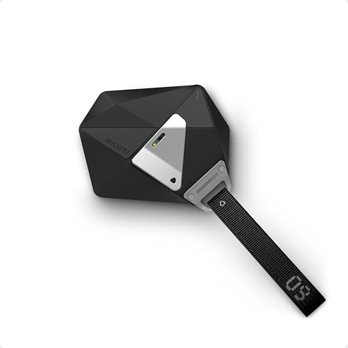 Aulumu A09 Geometric AirPods Pro 2 Case [2nd/1st Generation] with Lock | Protective Cover with Nylon Buckle | Alloy Armour | Compatible with Apple AirPods Pro(2023/2022/2019) - Black