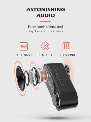 Image of Digital Alarm Clock with Bluetooth Speaker LED Display Dual Alarm USB Charging Port Snooze Function Portable Music Clock for Bedroom Office & Travel with Long Standby Time (Medium)