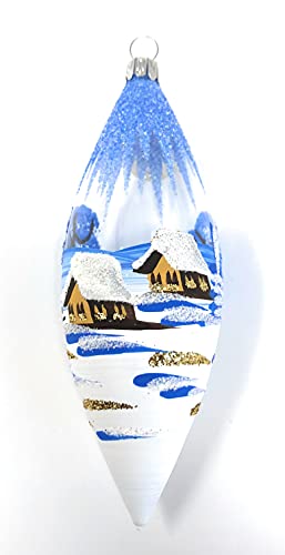 Christbaum-Zapfen + Tannenzapfen aus Glas ø 5 cm + Handarbeit aus...
