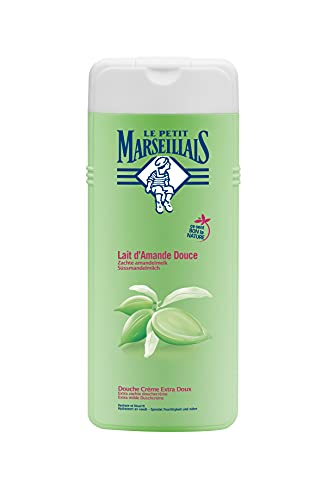 Le Petit Marseillais Crema de ducha de leche de almendras dulces, cuidado con pH neutro y ducha aromática suave con aroma especialmente agradable, 2 x 400 ml