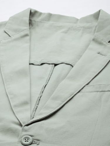 Image of The Indian Garage Co Men Slim Fit Solid Single Breasted Blazers