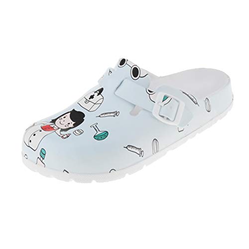 SM SunniMix 1 Paire de Sabots de Travail pour Femmes | Chaussures de Travail, Chaussures D'infirmière, Chaussures Anti-légères Femmes Pantoufles été Plage, 38-39