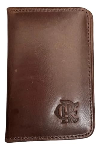 Carteira Flamengo Vertical Slim Em Couro Marrom - Oficial