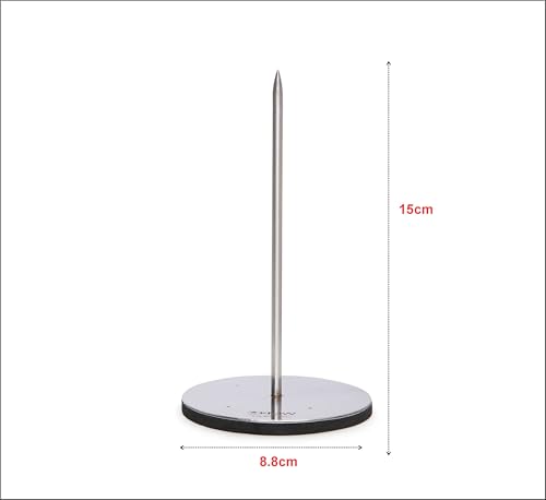 Image of KMW Stainless Steel Bill Holders with 6-inch Round Base - Set of 3, Stylish & Durable for Restaurants, Cafes, and Bars - Perfect for Organizing Bills & Menus