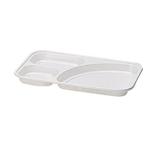 Garcia de pou Plateaux Repas Pour Emporter - 3 Compartiments 31,5X21 Cm Blanc Ps - 100 unités