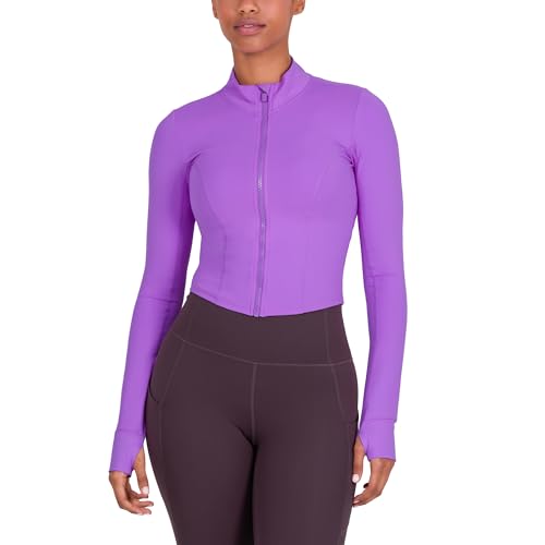 Image of YITTY Active Women's Ultraluxe Full Zip Jacket, Athleisure, 4-Way-Stretch, Thumbholes