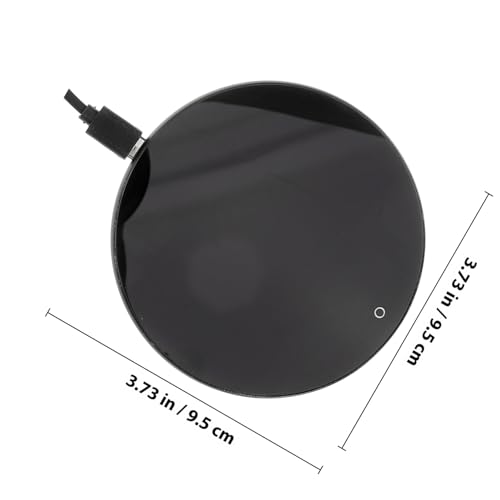GARVALON USB Mug Warmer for Coffee and Milk with Type-c Interface, 15w High Power Heated Beverage Warmer Pad, Touch Control with 3 Temperature Settings, Suitable for Office and Desktop Use
