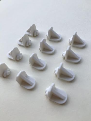 Twist-in Shelf Support Pins for Kitchen Cabinets, Bookcases, Shelves - 12 Pack