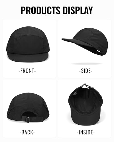 Image of CLAPE Snapback 5 Panel Hat for Men Flat Bill Funny Trucker Hats Running