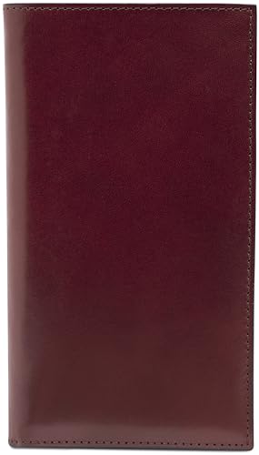 Bosca Italia Old Leather Calling Card Case – Minimalist Front Pocket Wallet for Men – 4 Billfold Card Slots Handmade in Italy - Dark Brown3