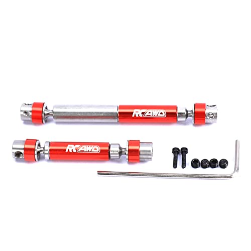 RCAWD CR18P Center Driveshaft for Hobby Plus 1/18 CR18P Rock Van & Trail Hunter Upgrade Parts Red