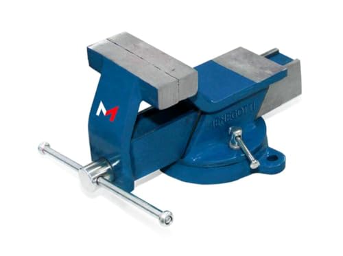 Morsa de Bancada Menegotti Nº 6 – 150mm | Base Giratória, Bigorna Integrada, Corpo Reforçado | Uso Semiprofissional e Profissional