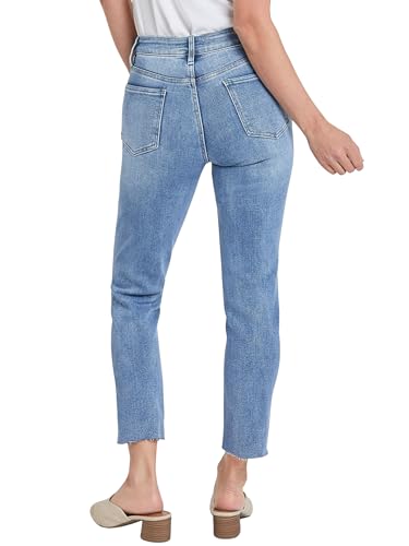 Royalty For Me Womens Women's Vintage Wash Straight Ankle Ripped Jean with Frayed Hem3