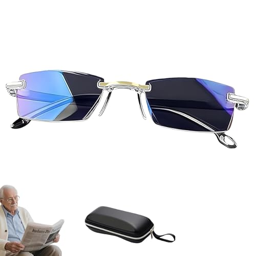 2026 Upgraded Clarity Blue Auto Focus Glasses Self Adjusting Women Clarity Auto Focus Glasses Men Intelligent Dual Focus (1 Set)