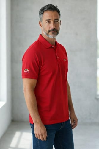 Image of Men Regular fit Polo Neck Front Pocket ||Pocket Embroidery Casual Wear T-Shirt||Half Sleeve Side on Sleeve Embroidery|| Button Closer t Shirt for Men
