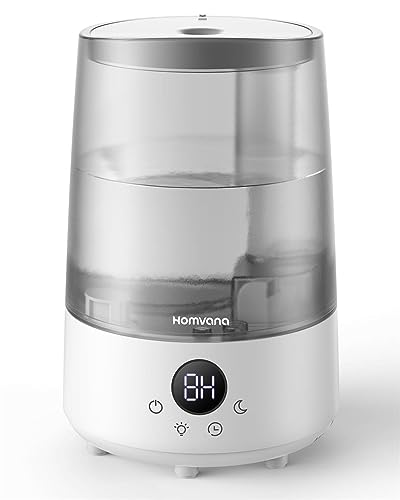 Diffuser for Home, Homvana 3L Cool Mist Humidifier for Bedroom Home Baby Nursery, 32H Runtime, Whisper Quiet Operation, Air Humidifiers, Waterless Auto Shut off, Essential Oil Diffuser Night Lights