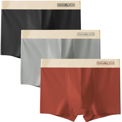 [Kaiyas] ボクサーパンツ メンズ パンツ 下着 前閉じ 4枚組 普通より3サイズぐらい小さい 綿 可愛い 肌着 抗菌防臭 オールシーズン 男性用 着心地(XL 3枚組-D)