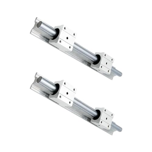 CNC�p�[�cXYZ��3D���[�^�[�A2�� SBR10 SBR12 SBR16 SBR20 SBR25���j�A�K�C�h���[�� - 4��SBR-UU�X���C�_�[�u���b�N�L�����b�W(2SBR12 4UU,800mm)