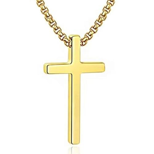 Image of Peora Fancy Cross Pendant with Box Chain Fashion Jewellery Gift for Men & Women