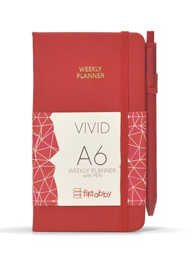 Image of Kitabby VIVID A6 Weekly Planner & A7 Notebook Combo - Red
