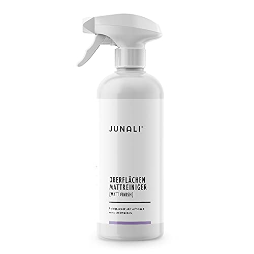 JUNALI® Oberflächen Mattreiniger, reinigt, pflegt empfindliche Oberflächen, antistatisch mit Perl Effekt, für mattlackierte oder pulverbeschichtete Möbel (1x 500 ml) Cover