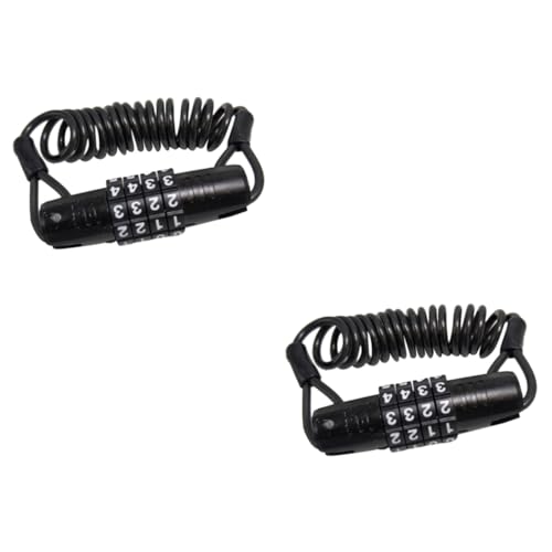ifundom 2pcs Theft Bike Coded Lock Portable Password Lock for Bicycles Motorcycles and Scooters Durable Cable Design Compact and Easy to Carry for Outdoor Security